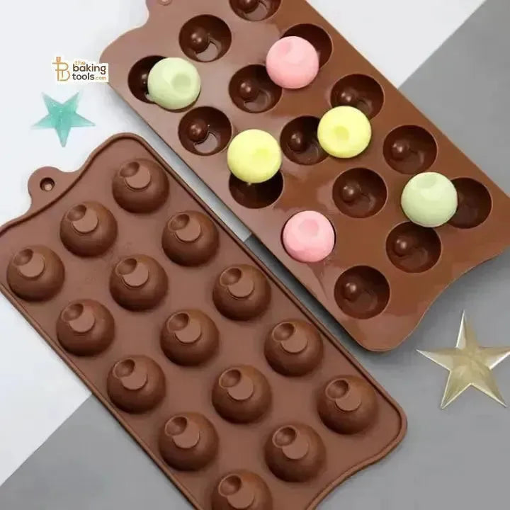 Eyeball Dome Shape Silicone Chocolate Mould - thebakingtools.com